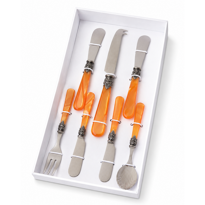 Tapas Gift Set orange (Mother-of-Pearl) 7-piece, EME Napoleon