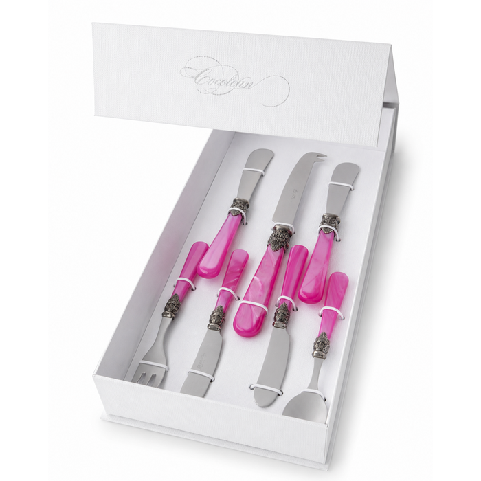 Tapas Cadeauset fuchsia (Parelmoer) 7-delig, EME Napoleon