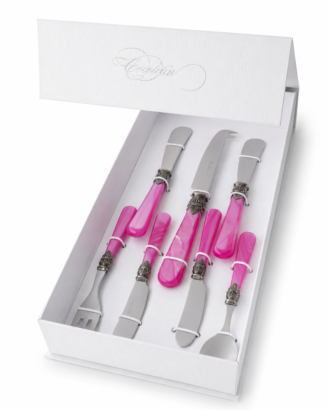 Set de regalo para tapas fucsia (nácar) 7 piezas, EME Napoleon