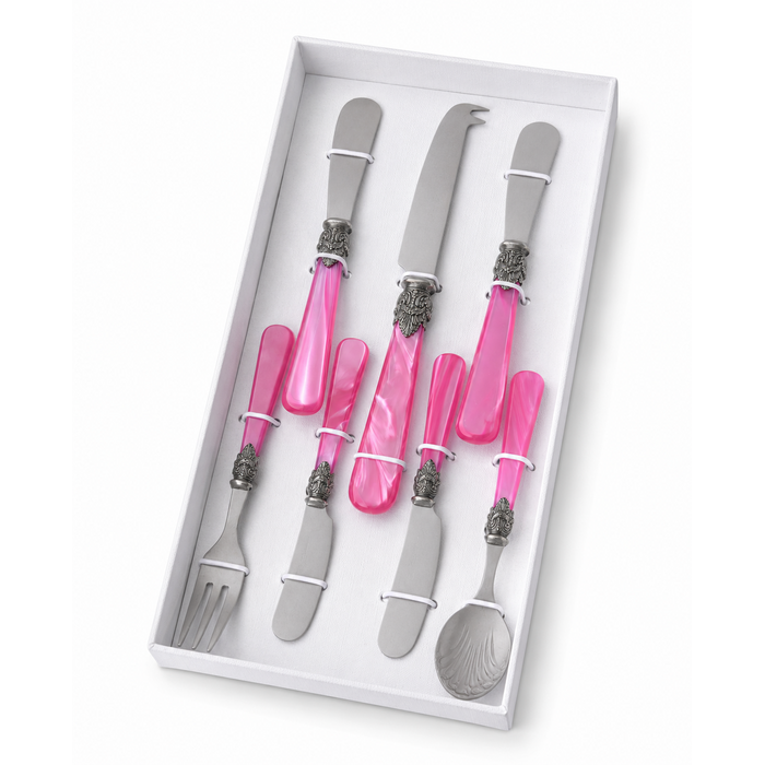 Tapas Gift Set fuchsia (Mother-of-Pearl) 7-piece, EME Napoleon