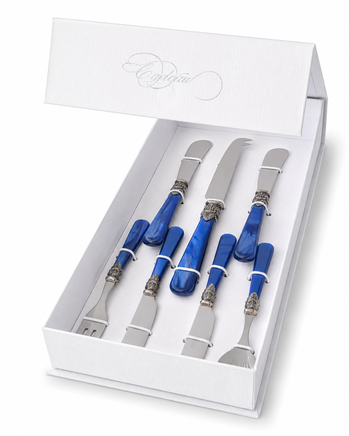 Tapas Gift Set blue (Mother-of-Pearl) 7-piece, EME Napoleon