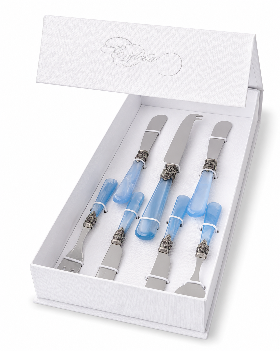 Tapas Gift Set light blue (Mother-of-Pearl) 7-piece, EME Napoleon
