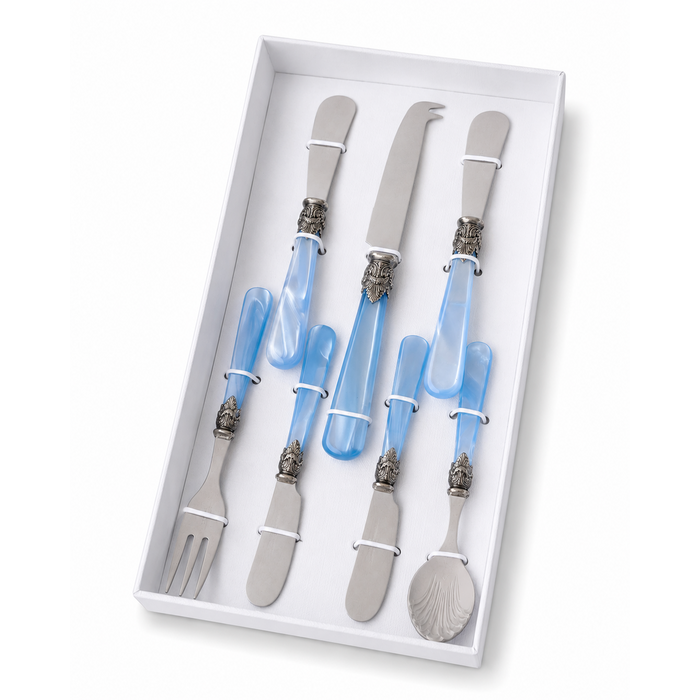 Coffret cadeau tapas bleu clair (nacré) 7 pièces, EME Napoleon