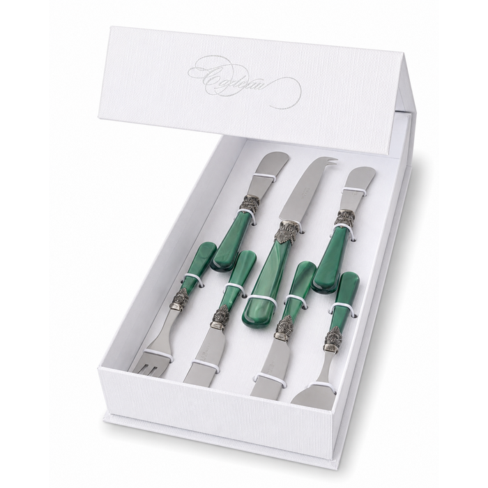 Tapas Gift Set green (Mother-of-Pearl) 7-piece, EME Napoleon
