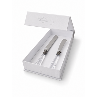 Coffret Cadeau Couteau à Gâteau & Couteau à Cake, Transparent