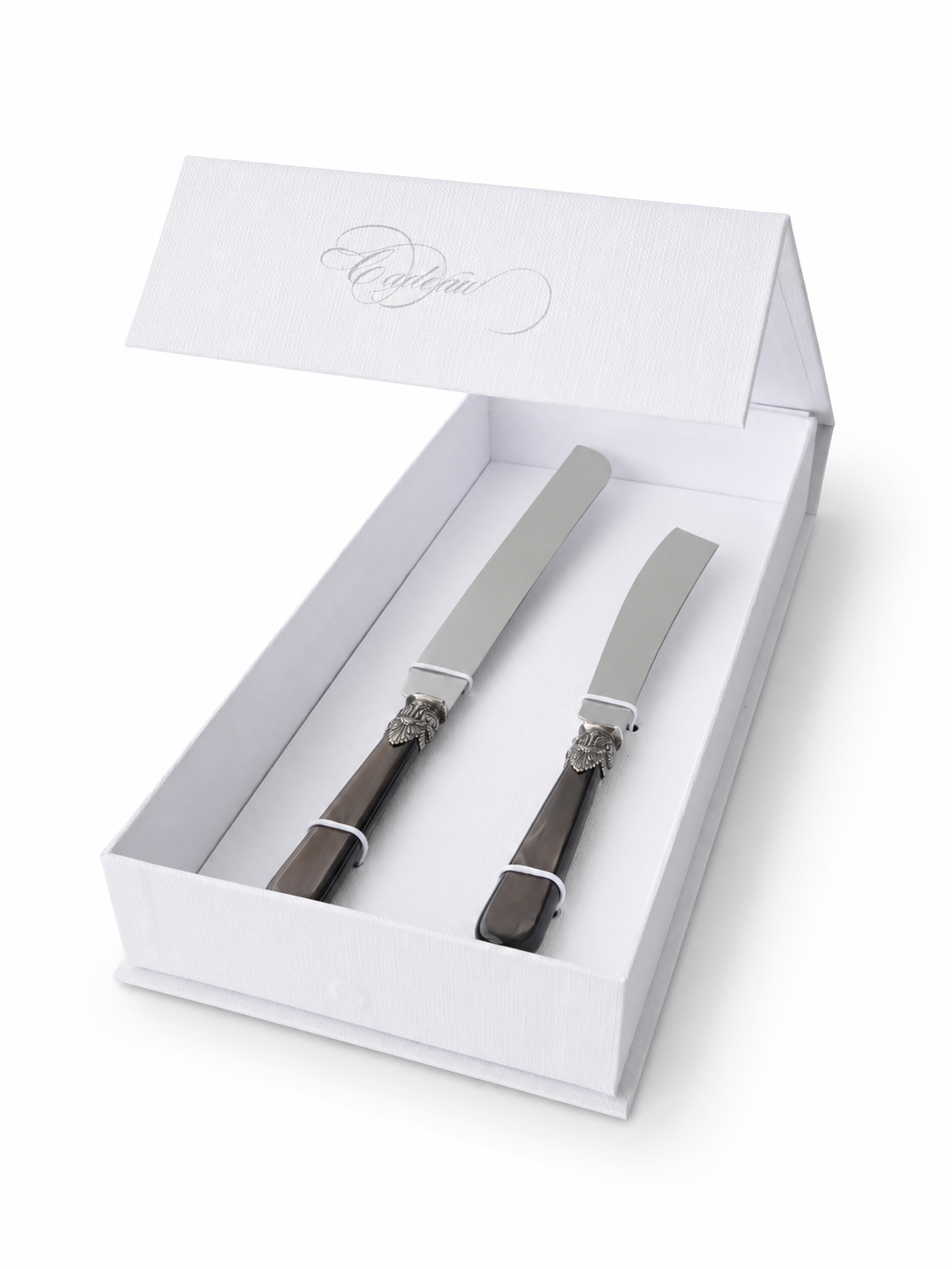 Set de Regalo Cuchillo para Tarta y Pastel, Marrón (Brillo Nácar), EME Napoleon