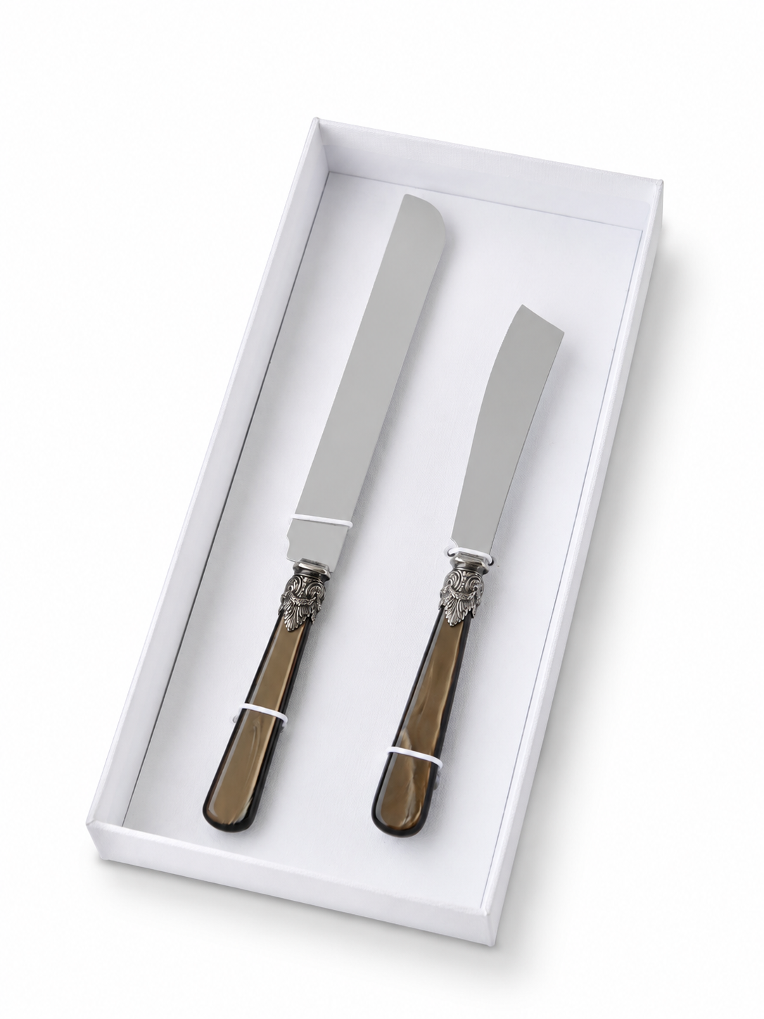 Torten- & Kuchenmesser Geschenkset, Braun (Perlmutt), EME Napoleon