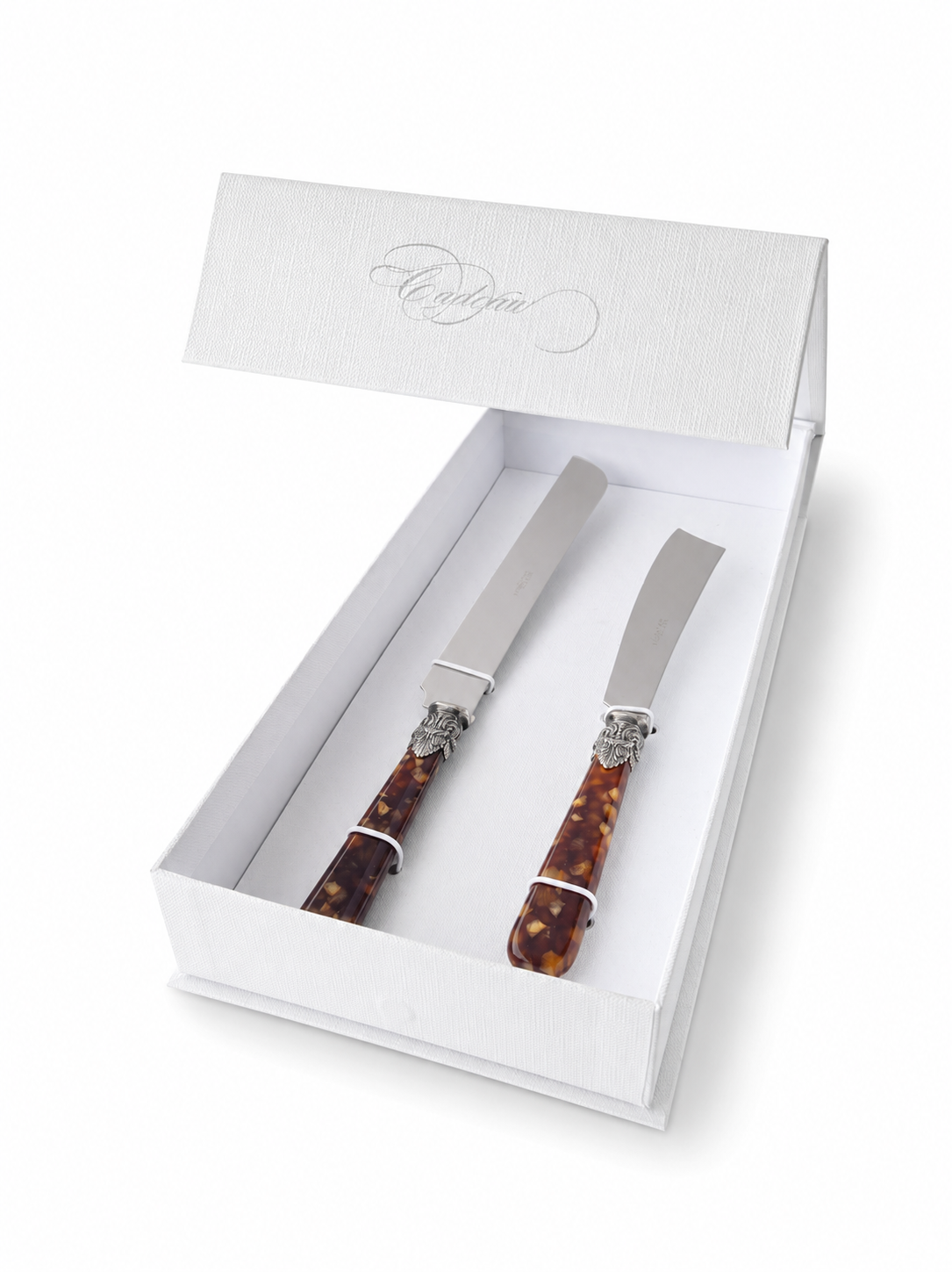 Torten- & Kuchenmesser Geschenkset, Braun (Schildkröte), EME Napoleon