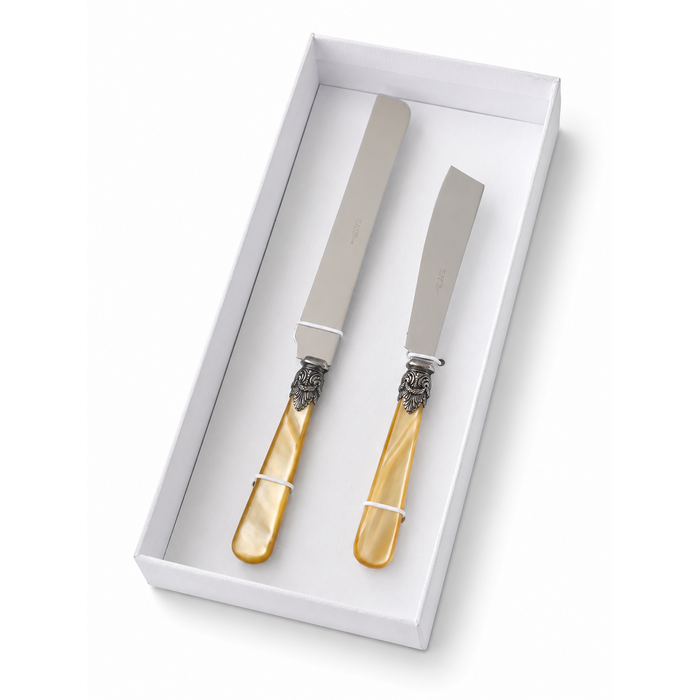 Torten- & Kuchenmesser Geschenkset, Honig (Perlmutt), EME Napoleon