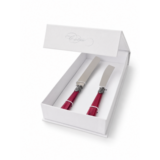 Cake & Pastry Knife Gift Set, Red (Mother-of-Pearl)