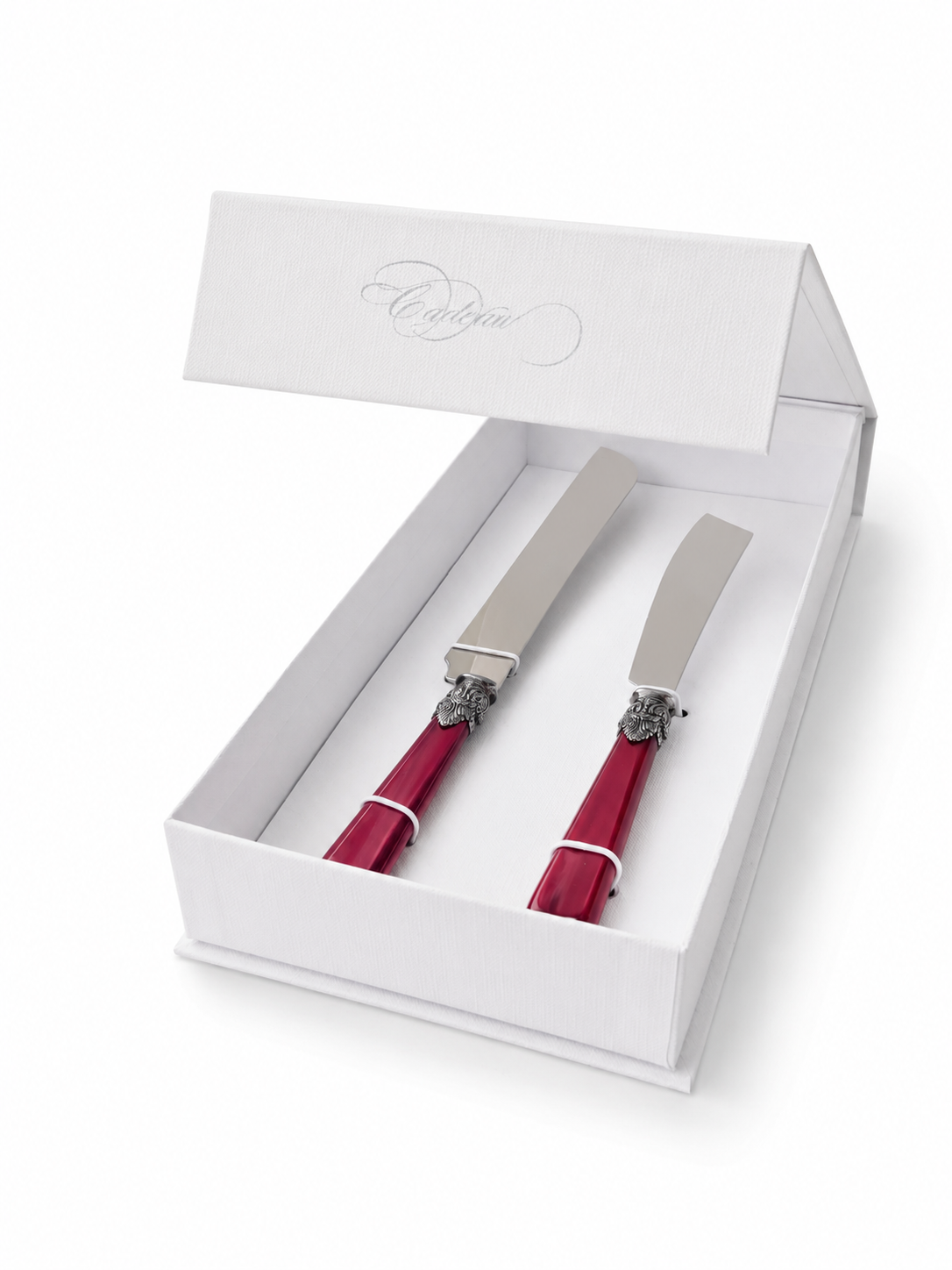 Cake & Pastry Knife Gift Set, Red (Mother-of-Pearl), EME Napoleon