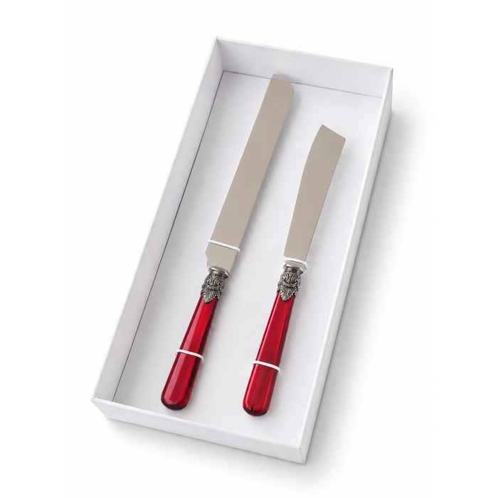 Torten- & Kuchenmesser Geschenkset, Rot (Perlmutt), EME Napoleon