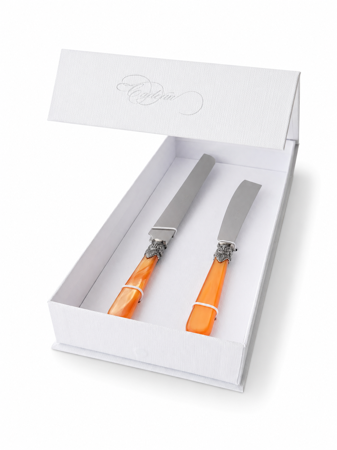Torten- & Kuchenmesser Geschenkset, Orange (Perlmutt), EME Napoleon