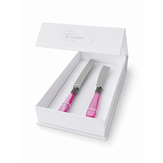 Set de Regalo Cuchillo para Tarta y Pastel, Fucsia (Nácar)