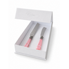 Coffret Cadeau Couteau à Gâteau & Couteau à Cake, Rose (Nacré), EME Napoleon