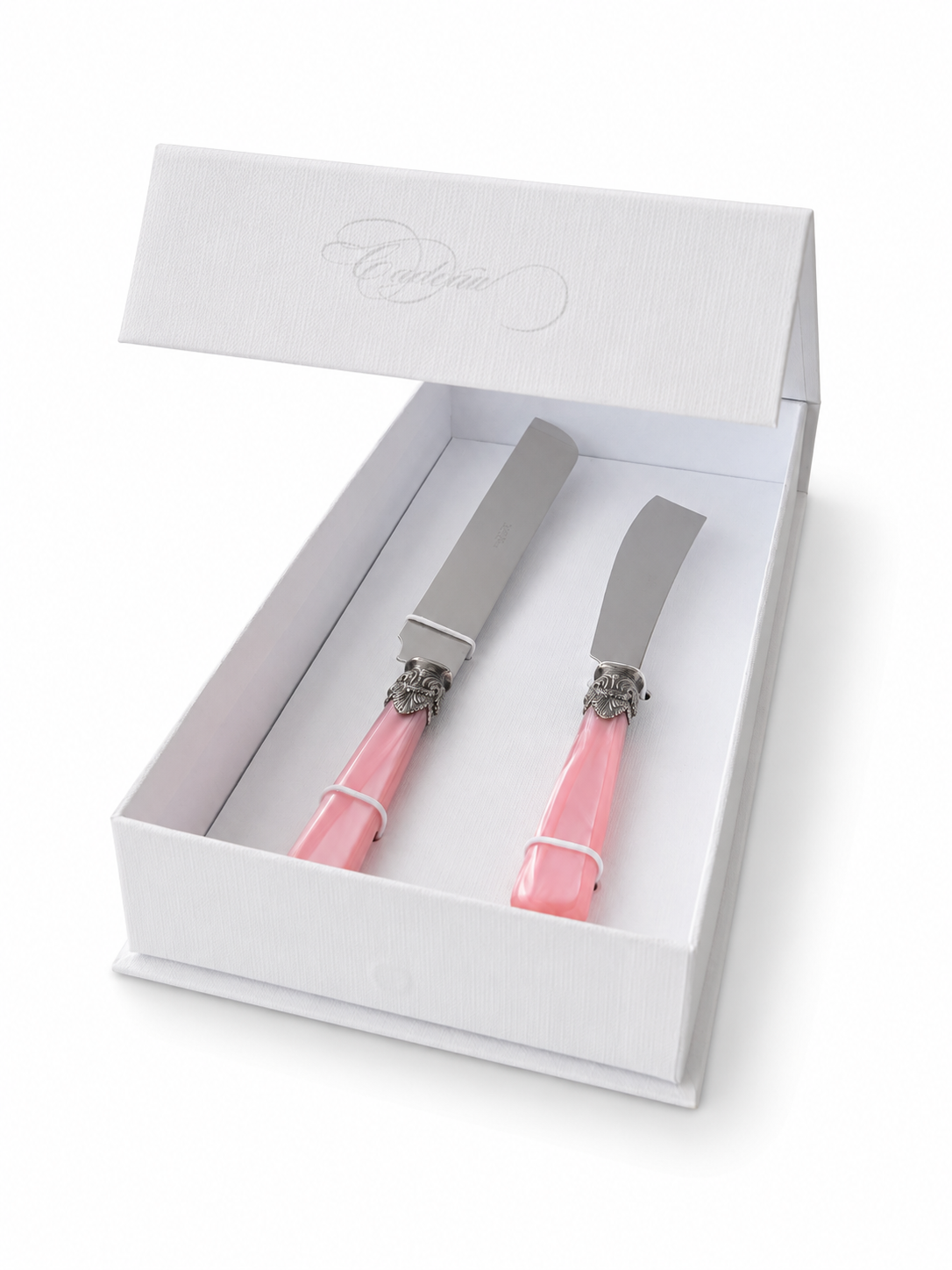Set de Regalo Cuchillo para Tarta y Pastel, Rosa (Nácar), EME Napoleon