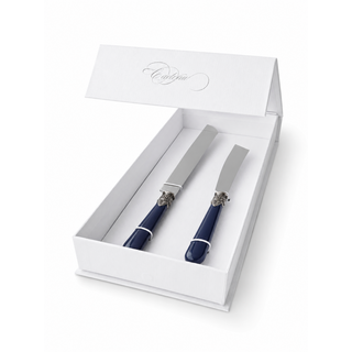 Torten- & Kuchenmesser Geschenkset, Blau (Matt)