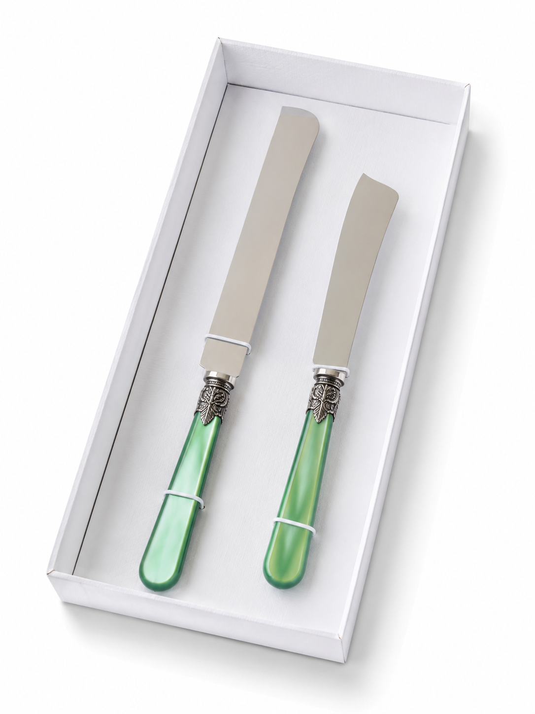 Torten- & Kuchenmesser Geschenkset, Grün (Perlmutt), EME Napoleon