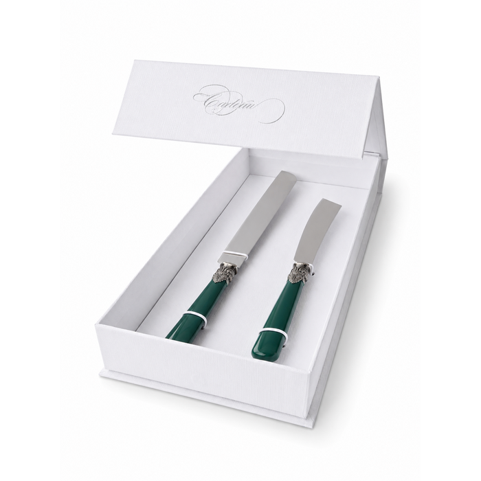 Cake & Pastry Knife Gift Set, Green (Matte), EME Napoleon