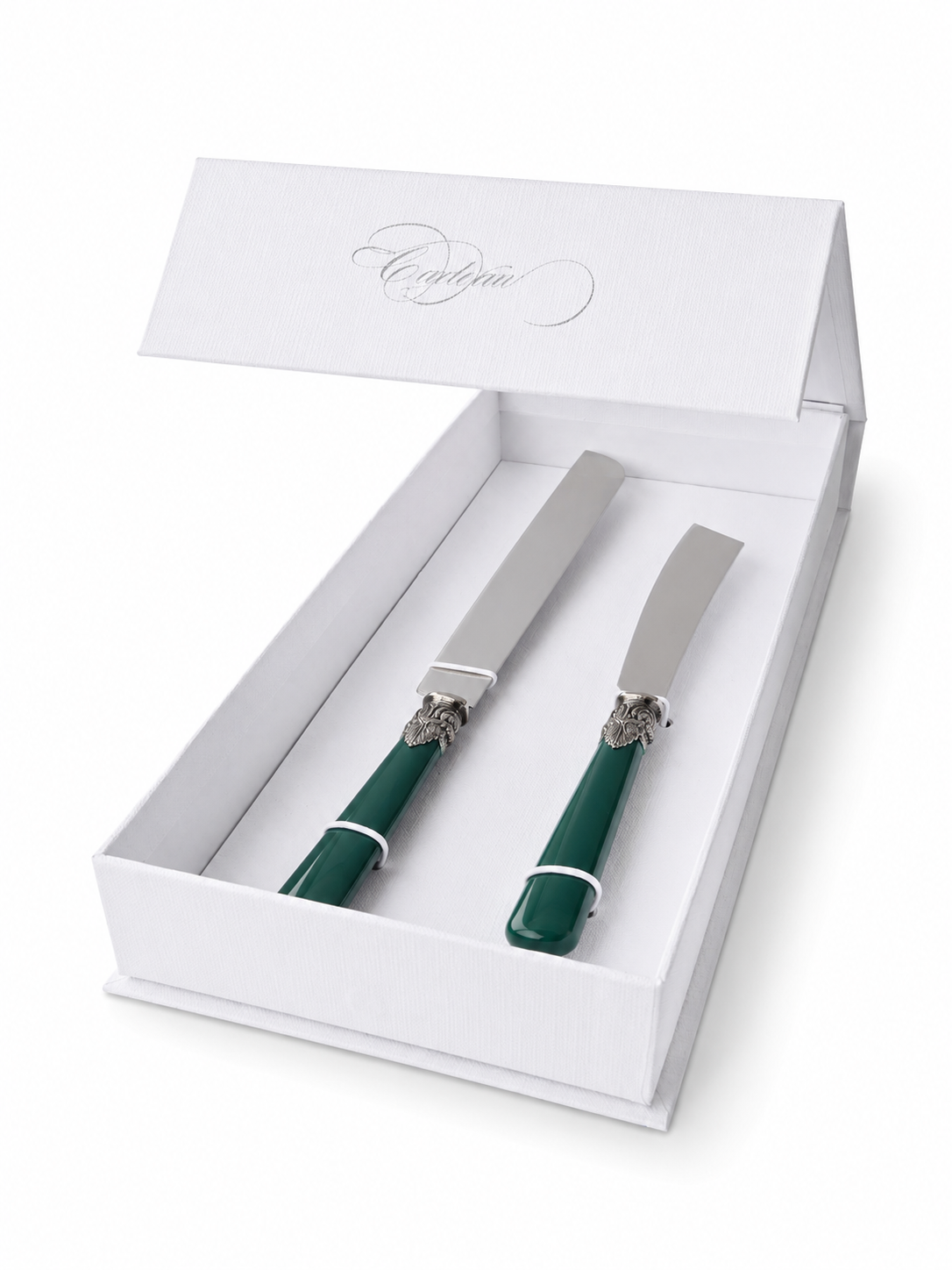 Set de Regalo Cuchillo para Tarta y Pastel, Verde (Mate), EME Napoleon