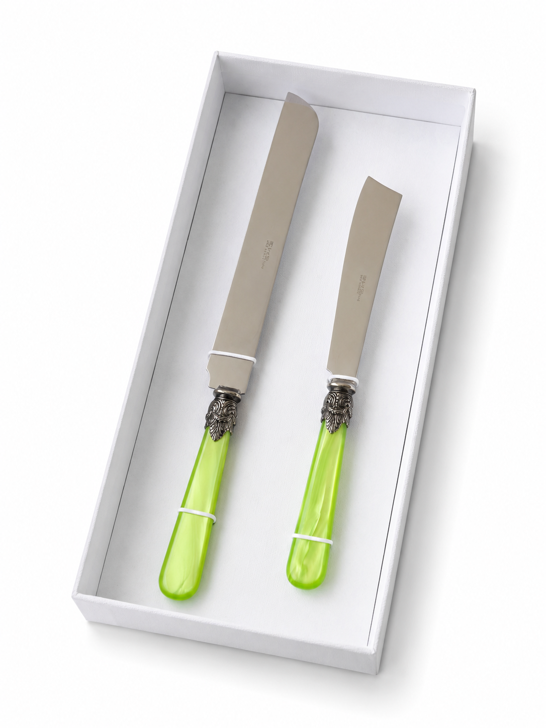 Torten- & Kuchenmesser Geschenkset, Hellgrün (Perlmutt), EME Napoleon