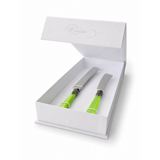 Torten- & Kuchenmesser Geschenkset, Hellgrün (Perlmutt)