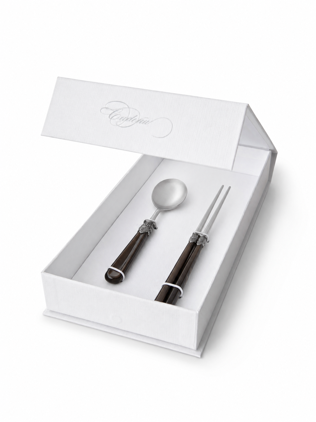 Set Regalo Palillos & Cuchara para Sopa Marrón (Nácar), EME Napoleon