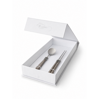Coffret Cadeau Baguettes & Cuillère à Soupe, Gris (Nacré)