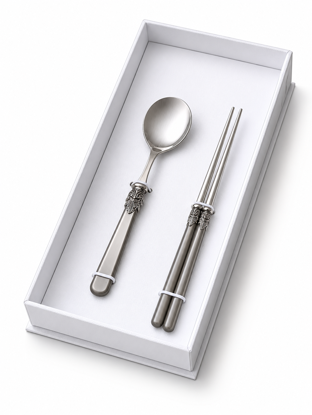 Set Regalo Palillos & Cuchara para Sopa Gris (Nácar), EME Napoleon