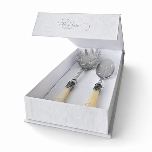 Coffret Couverts à Pâtes, Cuillère à Spaghetti et Cuillère Perforée