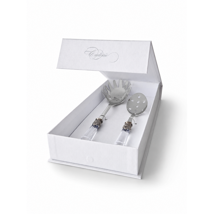 Coffret Couverts à Pâtes (2 pièces), Transparent, Cuillère à Spaghetti et Cuillère Perforée | EME Napoleon - Copy