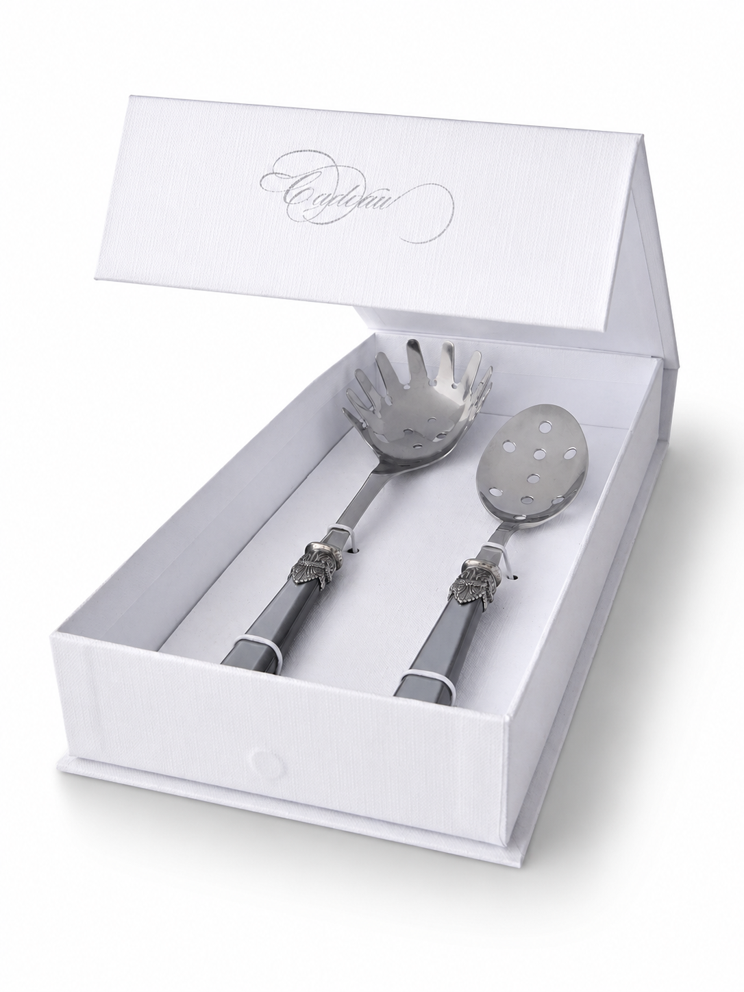 Pasta Cutlery Gift Set (2-Piece), Ivory (mother-of-pearl), Spaghetti Server and Slotted Spoon | EME Napoleon - Copy