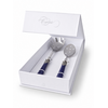 Set de Cubiertos para Pasta, Cuchara para Espaguetis y Cuchara Ranurada, Azul (mate)