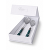Pasta Bestek Cadeauset, spaghettilepel en sleuflepel, Groen (mat)