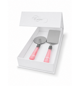 2-teiliges Pasta-Besteck-Geschenkset mit Lasagneheber und Pizzaschneider, Rosa (perlmutt)
