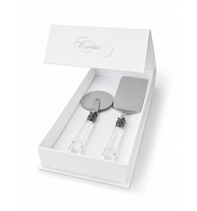 2-teiliges Pasta-Besteck-Geschenkset mit Lasagneheber und Pizzaschneider, Transparent