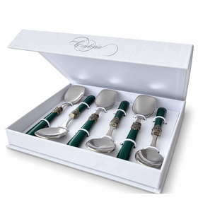 6-teiliges Eislöffel-Geschenkset, Grün (matt)
