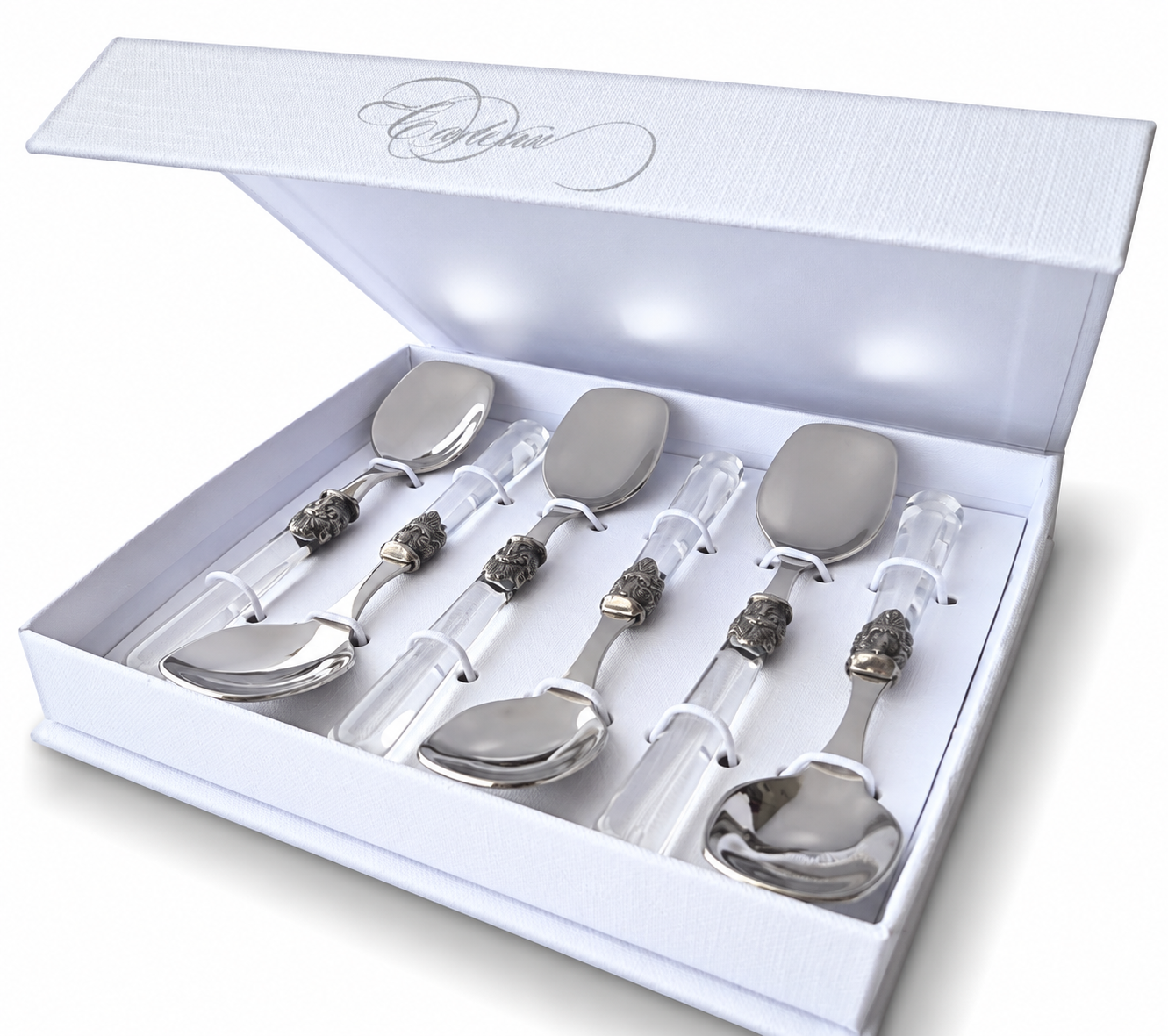 Coffret cadeau de 6 cuillères à glace, transparent, EME Napoleon