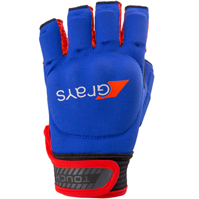 Touch half finger player glove navy / red