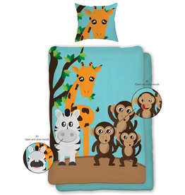 Dekbedovertrekset dieren met applicatie