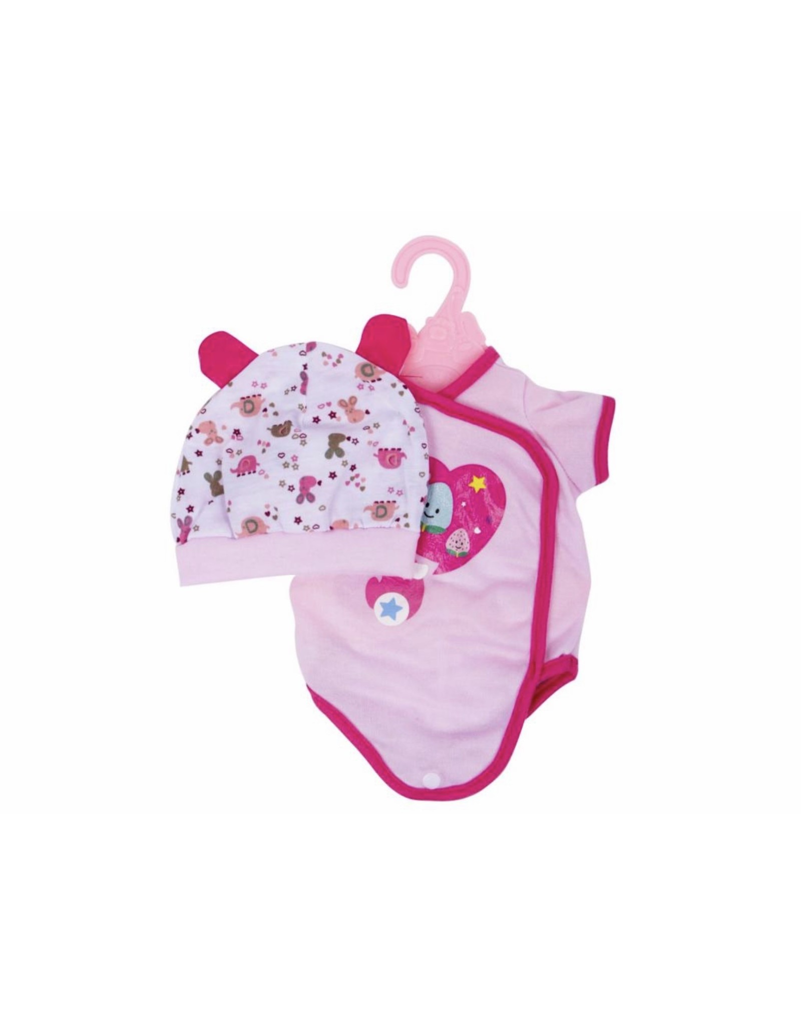 JOHNTOYS Baby Rose poppenkleding op hanger 40-45cm pop