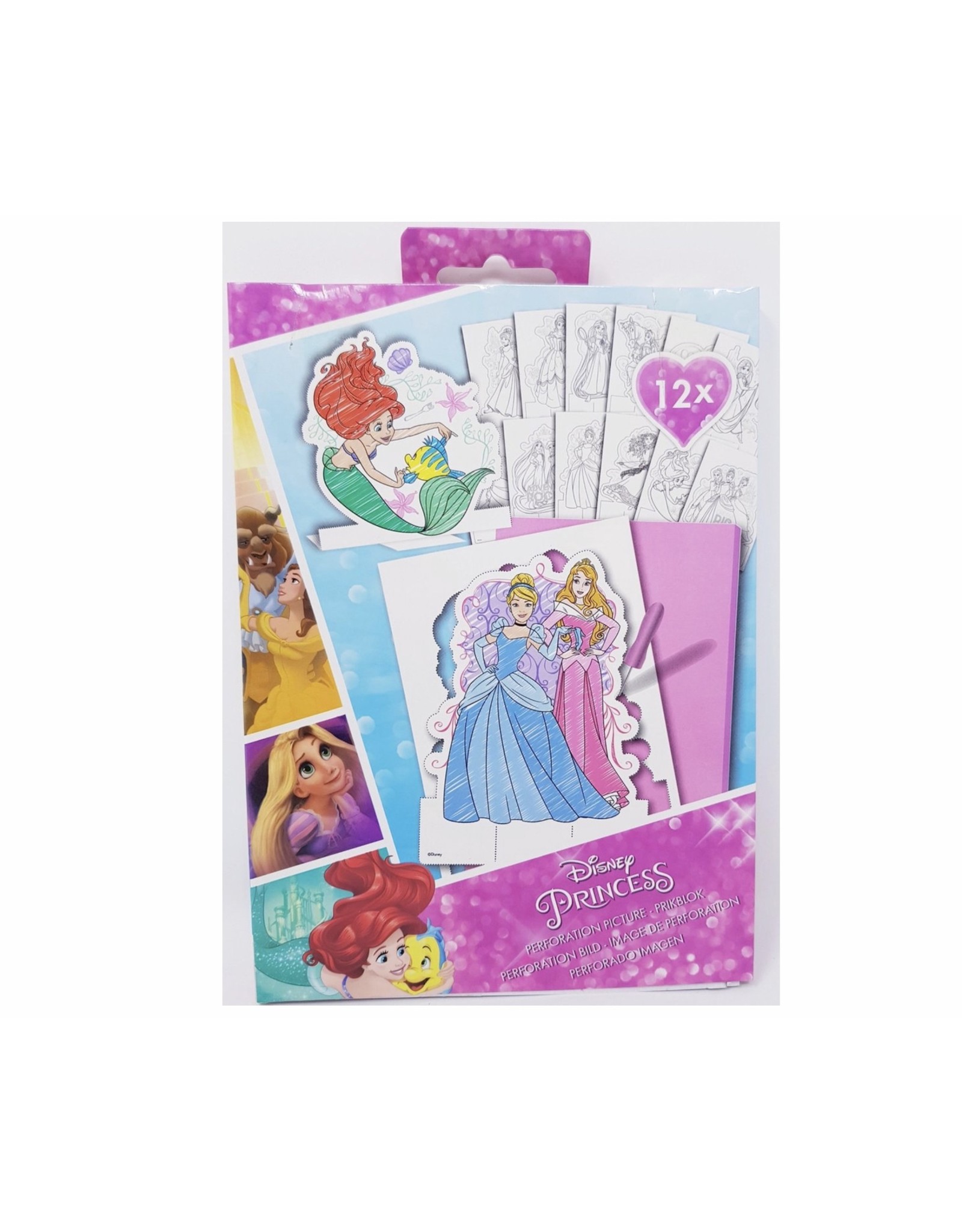 Disney Princess Prikblok Met 12 Kleurplaten Om Te Prikken H Blok Toys