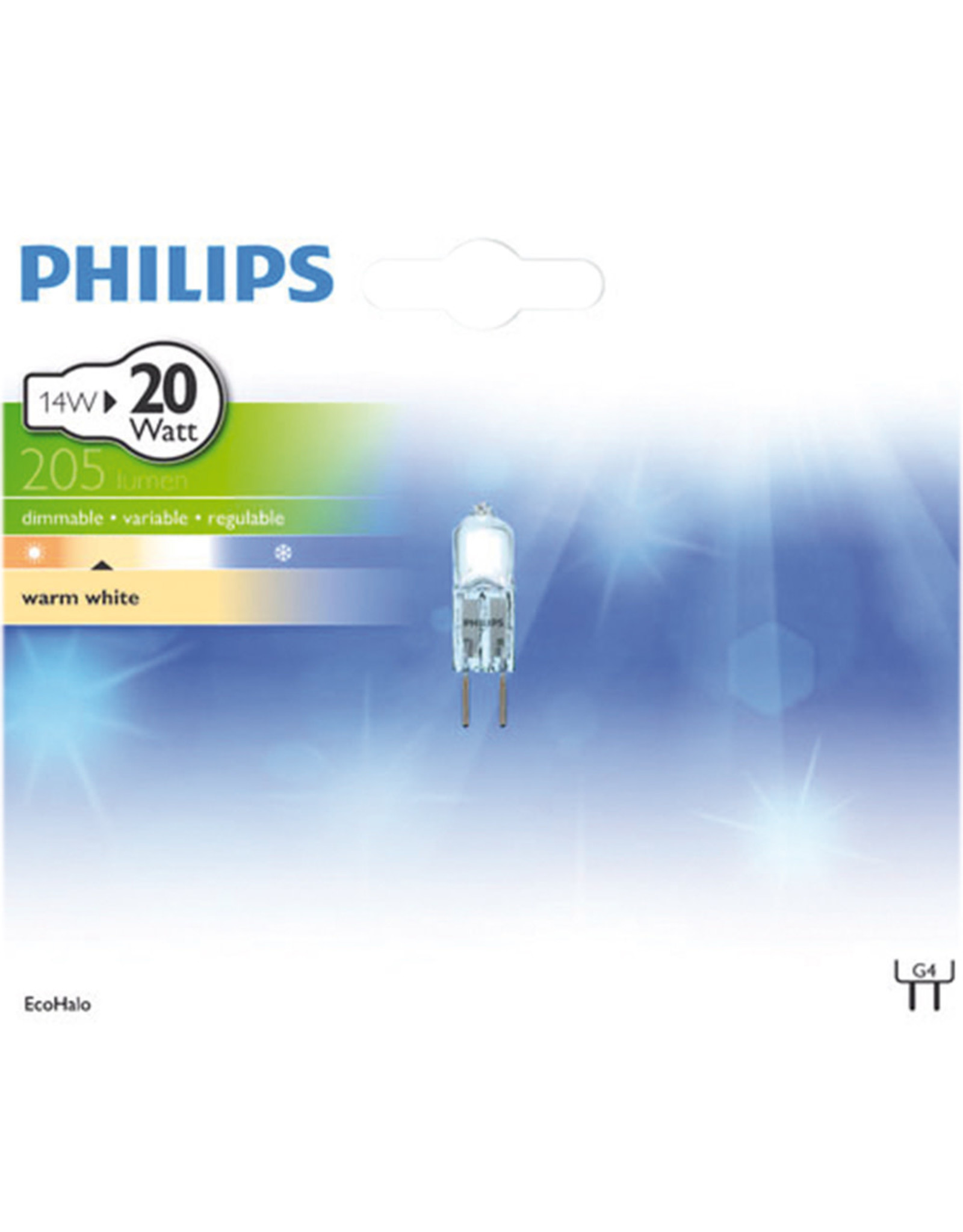 PHILIPS Philips EcoHalo halogeencapsulelamp 12 V 14 W G4 w