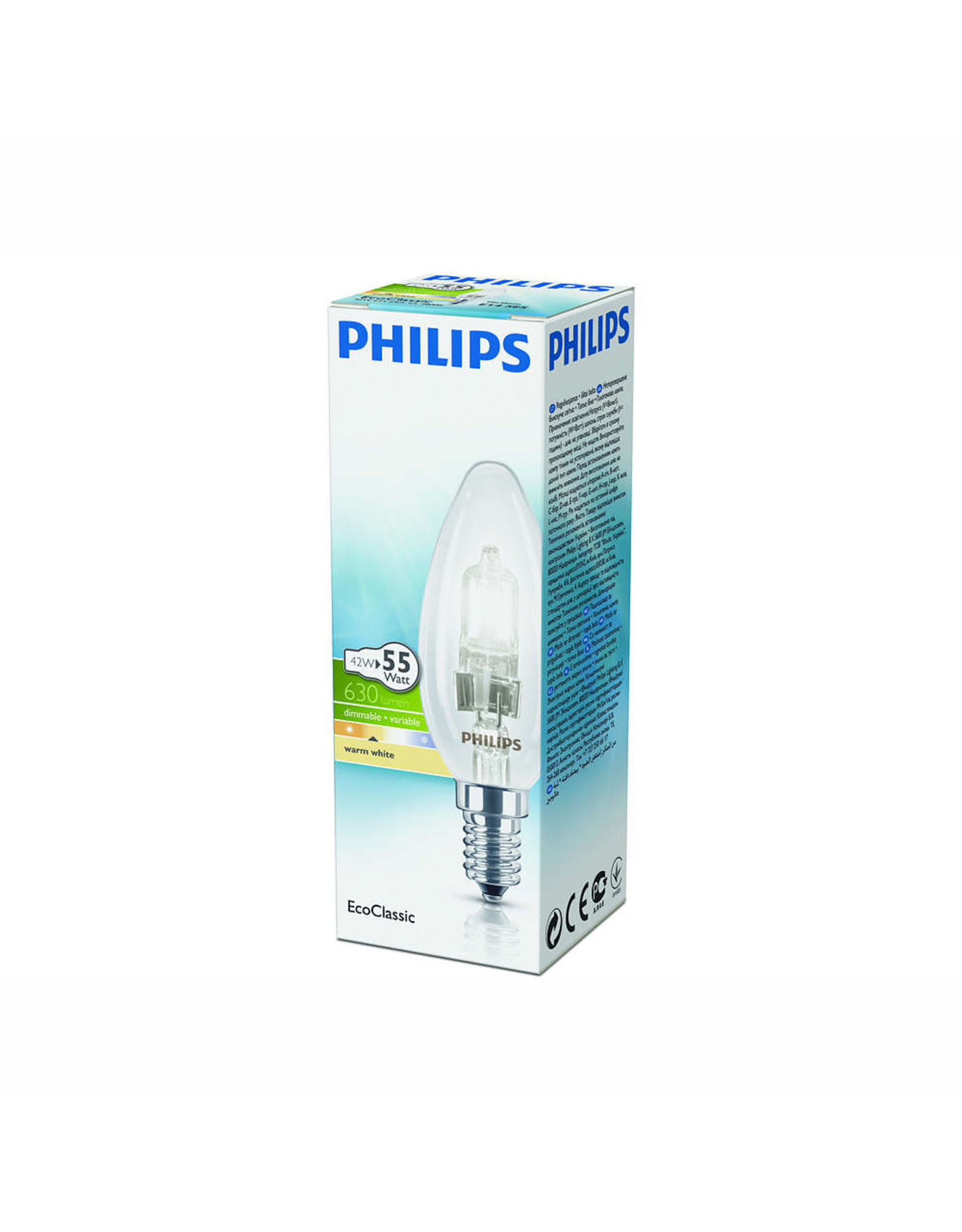 PHILIPS Philips EcoClassic kaars 42W E14 230V B35 CL
