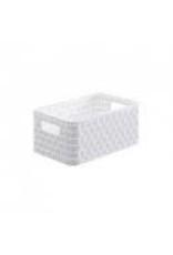 ROTHO Rotho Country Plastic basket / storage box, 18 L, 36.8x27.8x19.1cm White, EF250035