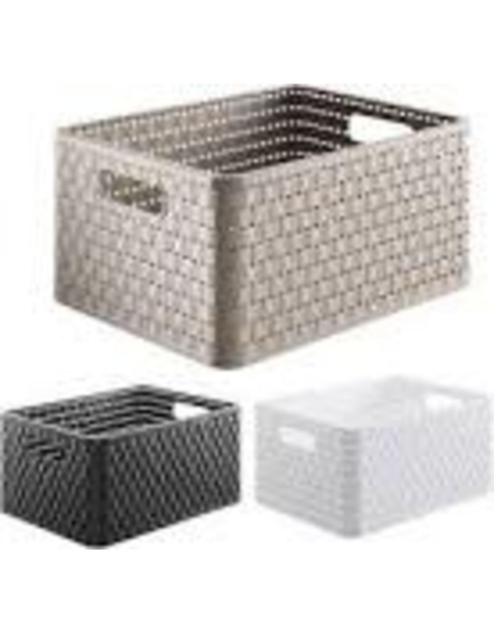 ROTHO Rotho Country Plastic basket / storage box, 18 L, 36.8x27.8x19.1cm White, EF250035