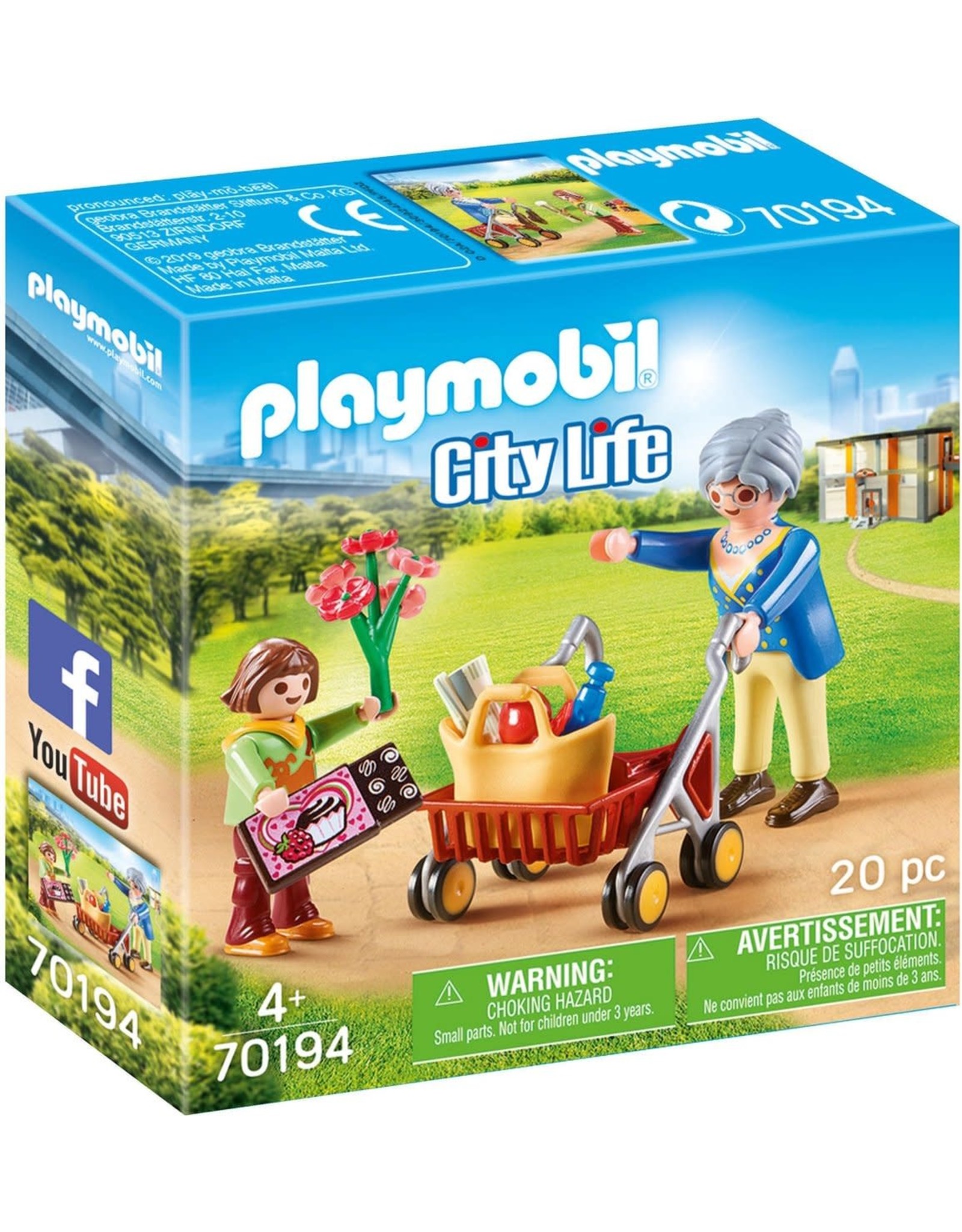 PLAYMOBIL PLAYMOBIL City Life Oma met rollator - 70194