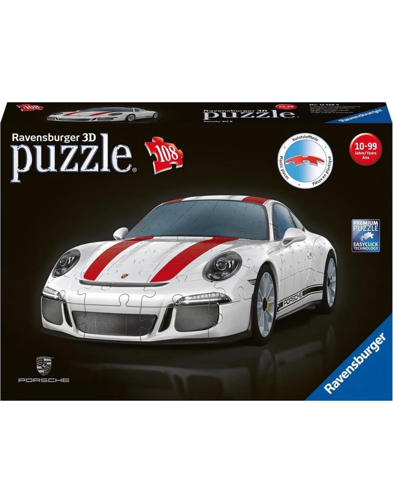 RAVENSBURGER Ravensburger Porsche 911R - 3D puzzel - 108 stukje