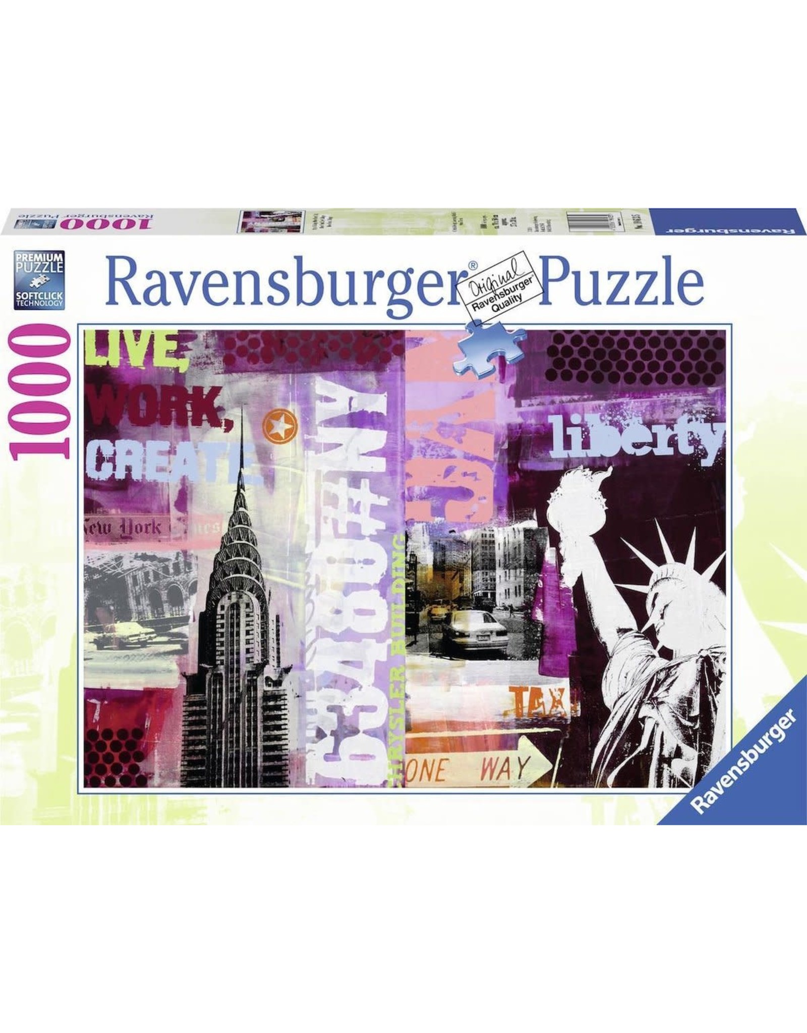 RAVENSBURGER RAVENSBURGER NEW YORK COLLAGE PUZZEL 100 ST.