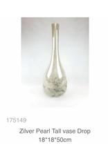 MANSION Zilver Pearl Tall vase Drop 18*18*50cm